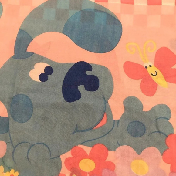 2000 Blues Clues Pillowcase Dan River Pink Flower Standard Pillow Case - Picture 7 of 16